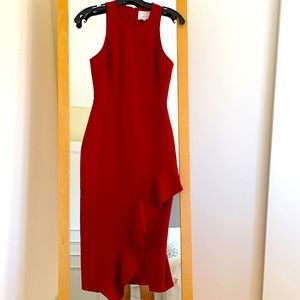 Preowned Cinq a sept red dress size 0